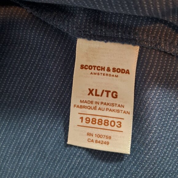 Scotch & Soda Long Sleeve Shirt Blue Amsterdam Logo - Picture 5 of 9